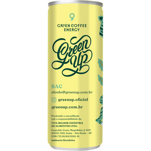Imagem 2 de 3 de Energetico Natural Green Up Capim Santo Limao Hortela 269ml