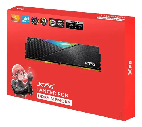 メモリー ADATA XPG LANCER DDR5 32GB (16GBx2) CL30 Memória Adata Xpg Lancer 32gb, (2x16gb) Ddr5 6000mhz Cl30