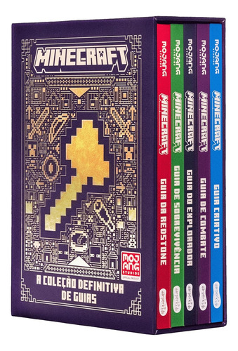 Box Minecraft: A Coleção Definitiva De Guias Mojang Ab (obras Oficiais Impecáveis Perfeitas Para Fãs De Todas As Idades: Redstone, Sobrevivência, Explorador, Combate E Criativo) Em Português Capa Dura