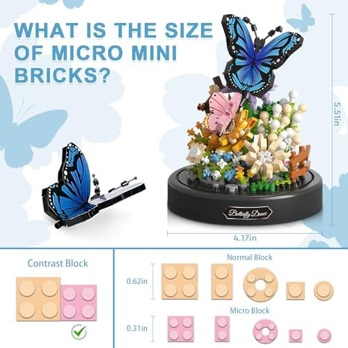 High Godo Juego De Construcción De Mariposas Y Ramo De De De