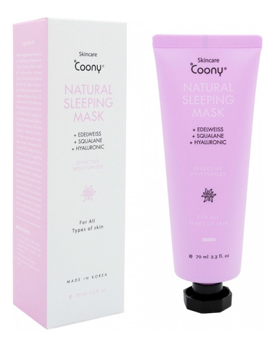 Coony Natural Sleeping Mask Mascara Facial Nocturna 70ml 6c