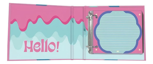 Mini Caderno Fichário Hello Universitário Juvenil Argolado