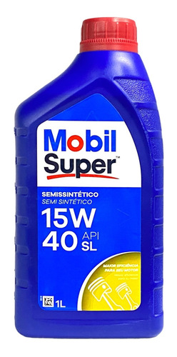 Oleo 15w40 Api Sl Mobil Semissintético - 1 Litro