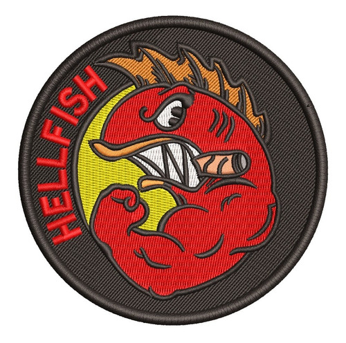 Hellfish Simpsons Parche Bordado Con Aplicacion 