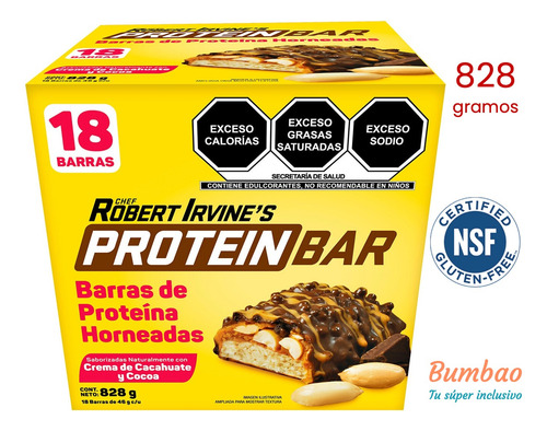 Barras De Proteína Gluten Free Horneadas 18p Robert Irvine's