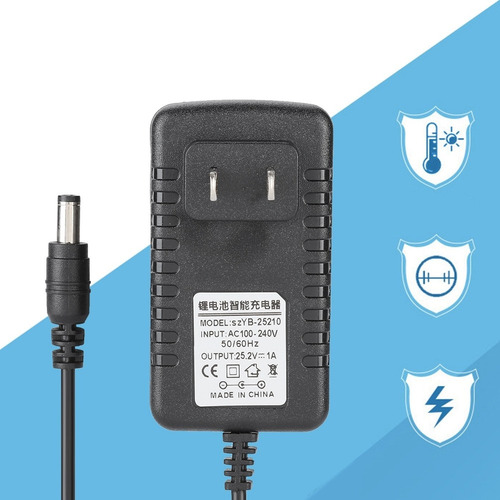Pa 25.2v/1a Cargador De Li-ion Adaptador De Carga Rápida