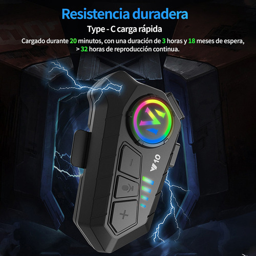 Audífonos Para Casco De Motos Bluetooth Impermeables