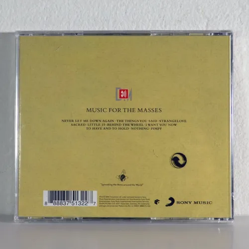 Depeche Mode - Music For The Masses - Cd Europeo 2018 Nuevo