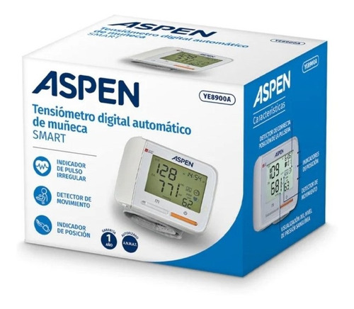 Imagen 3 de 6 de Tensiometro Digital Automatico De Muñeca Aspen Smart Ye8900a
