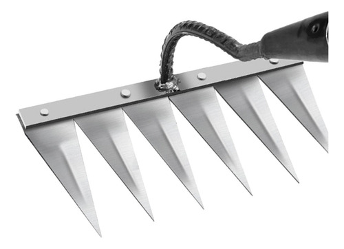 1 Ferramenta Tradicional Extrator De Ervas 6 Dentes De Aço
