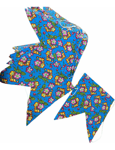 Bandeirola De Chita Grande 10 Mts 22x28 Cor Variadas Festa Junina
