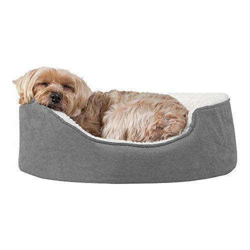 Furhaven Pet - Cama Para Perros Con Tumbona Ovalada Redonda 