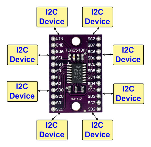 Multiplexor Tca9548a 1 A 8 Canales I2c Extensor I2c M047