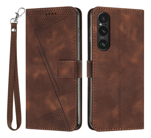 Funda De Piel Sintética Tipo Cartera Para Sony Xperia 1 V