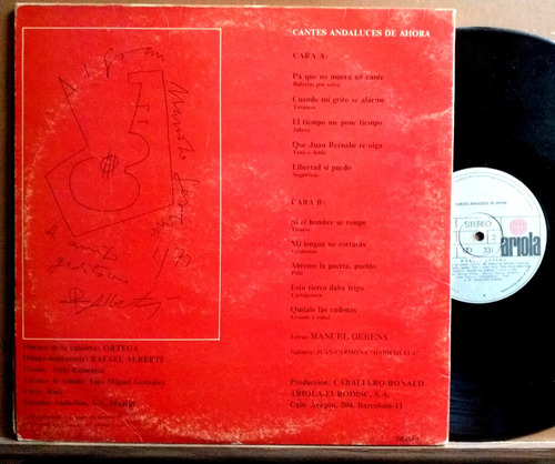 Manuel Gerena - Cantes Andaluces - Lp España 1974 Flamenco (Usado)