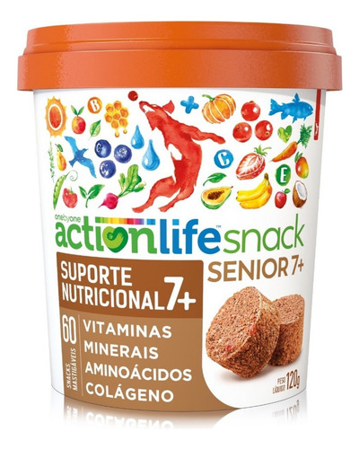 Snack Para Cães Actionlife Senior 7+ 120g Spin Onebyone