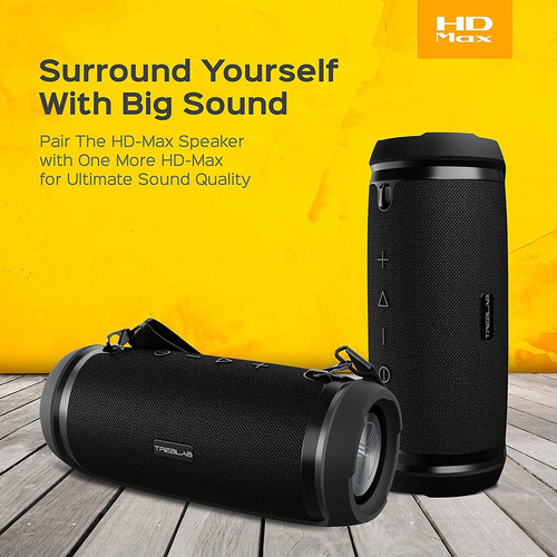 Treblab Hd-max - Altavoz Bluetooth Grande - Batería De 50 W,