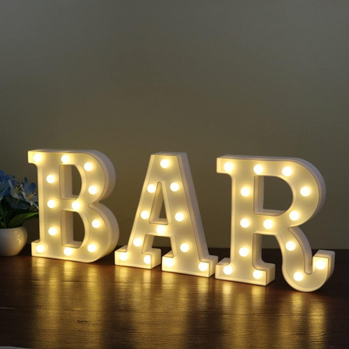 Anuncio De Letras Del Alfabeto Con Luces Led Para Decoración