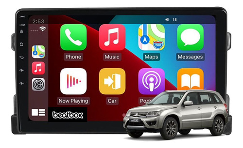 Radio Multimedia Suzuki Grand Vitara 9p. Carplay Con Camara Color Negro