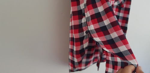Remera De Cuadros Bershka Talle S