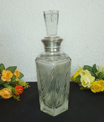 Botellon Whisky Cristal Plata 925 - 800 Cm3 Transparente (Usado)