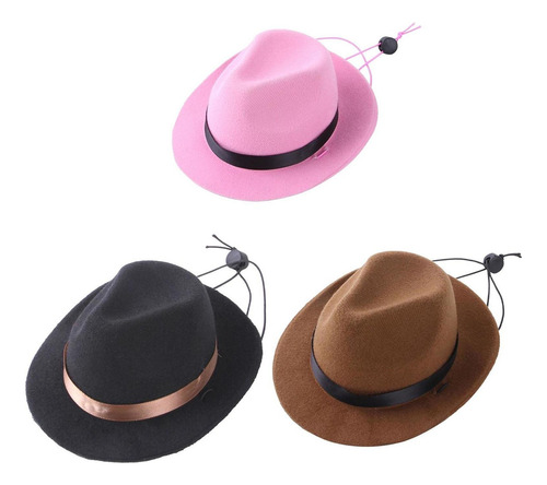 Sombrero De Vaquero For Mascotas De 3 Piezas, Accesorios