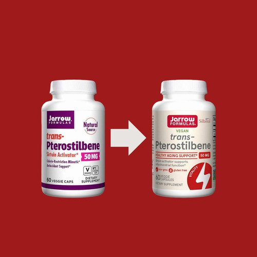 Pterostilbene Jarrow Formulas 50mg 60 Cápsulas Antioxidante Sabor Sin Sabor