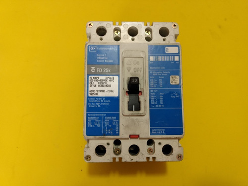 Cutler-hammer Interruptor Fd3020l 20amp 600vac 3polos