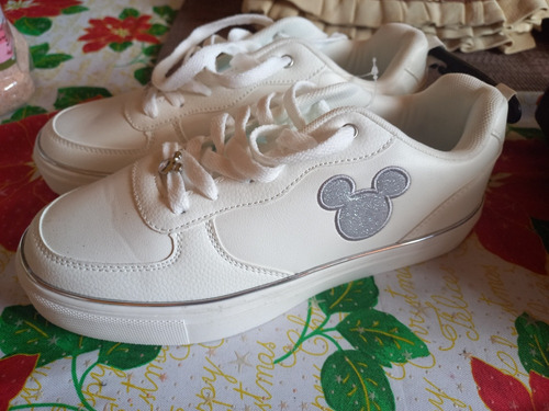 Zapatos Disney Blancos Mickey Morse Talla 39 Nuevos