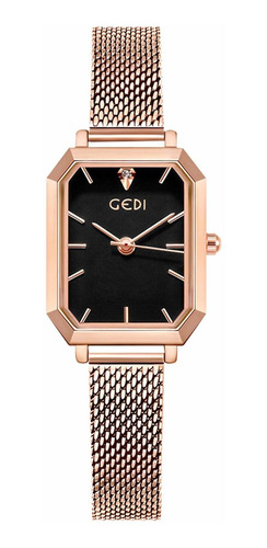 Reloj Mujer Rorios Aa-lt001 Cuarzo Pulso Oro Rosa En Acero