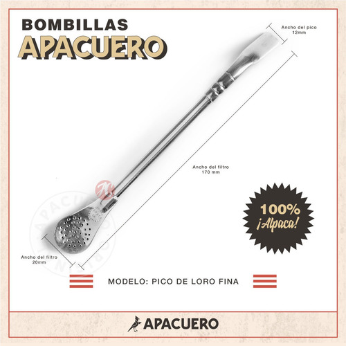 Bombilla Artesanal Pico De Loro