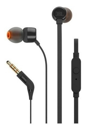 Fone De Ouvido In Ear Intra-auricular Preto Jblt110blk - Jbl