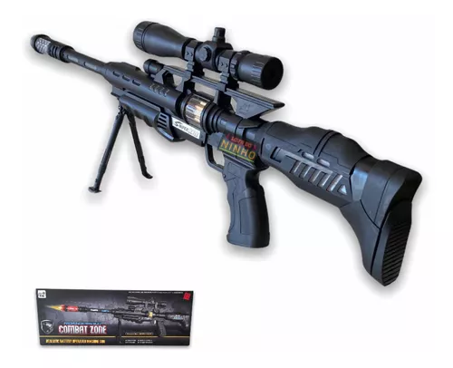 Rifle Brinquedo Arma Espingarda Com Mira Sniper De Caça Nerf