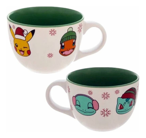 Pokemon Taza Navideña Grande Especial Pikachu