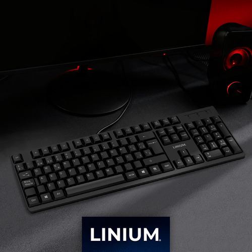 Set De 2 Teclado Y Mouse Kit Combo Alambrico Linium Oficina