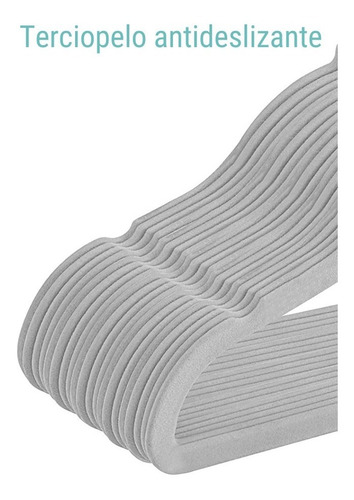 Perchas De Terciopelo Infantiles Para Bebe Niño 10 Unidades