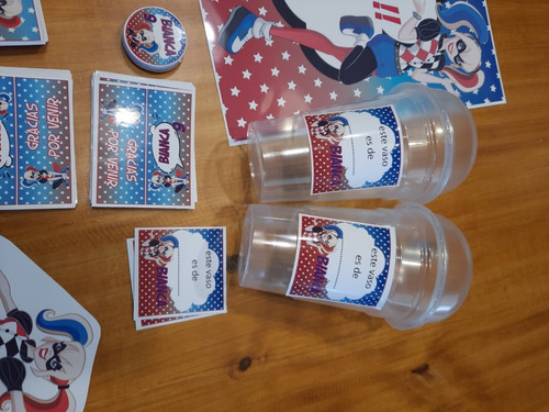 Vasos Burbuja Golosinero  Souvenirs X 10  Harley Quinn