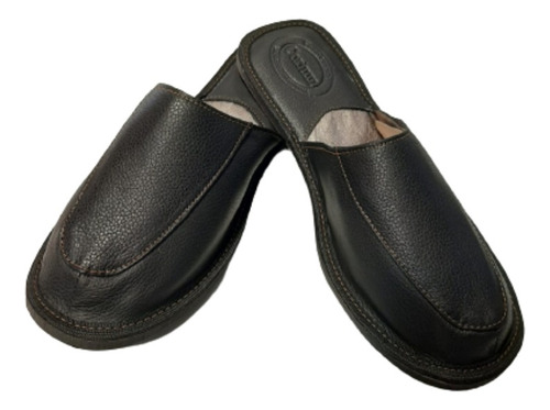 Pantuflas Cuero Hombre