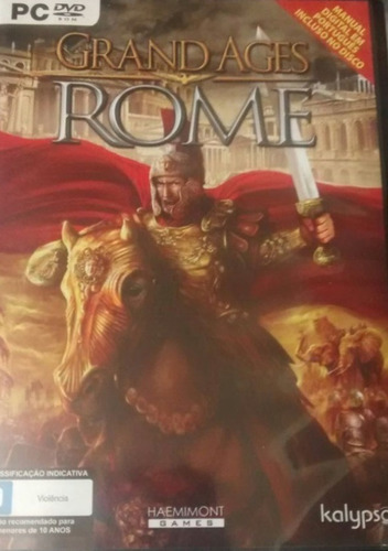 Jogo Pc Original - Dvd Rom - Grand Ages Rome - Mídia Física