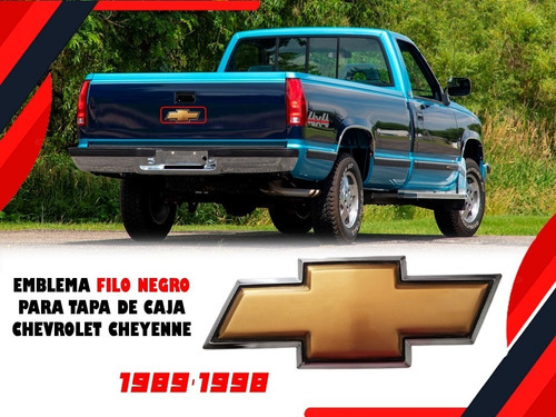 Emblema Filo Negro Para Tapa Chevrolet Cheyenne 1989-1998
