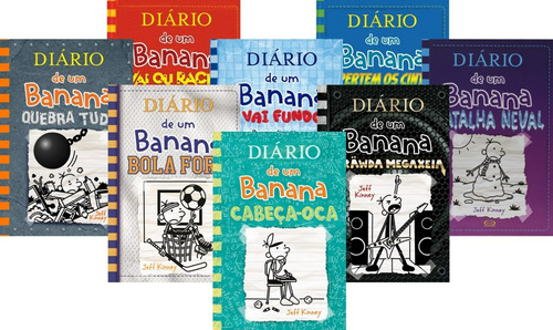 Livro Diário De Um Banana 11 Ao 18 - 8 Volumes - Capa Dura