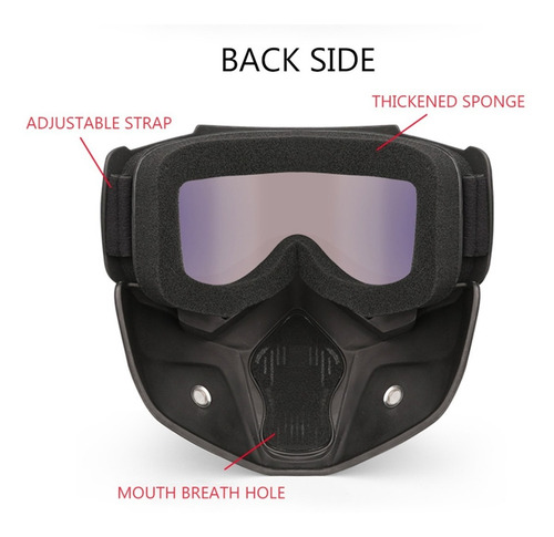 Imagen 5 de 8 de Mascara Y Goggles Tornasol Gotcha, Motociclismo, Skate, Etc