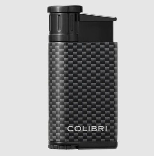 Encendedor Colibri Evo Butano 1 Flama Jet P/puro Black Carbn