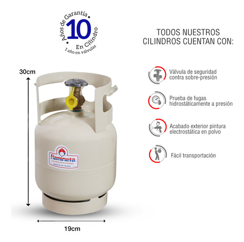 Mini Tanque De Gas Lp De 2 Kgs Portatil Cilindro Flamineta I
