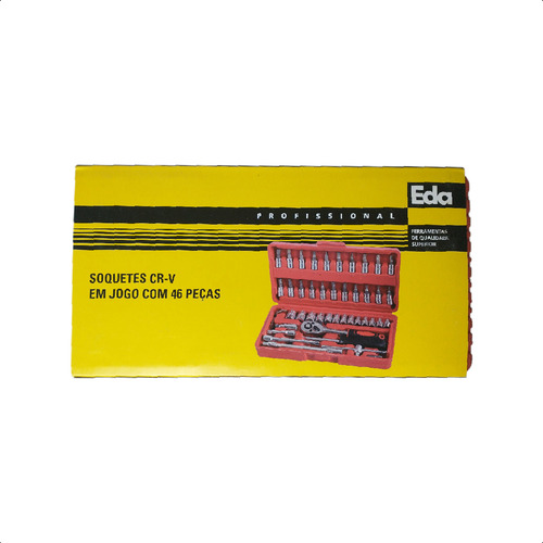 Jogo De Soquete Catraca E Chave Philips Fenda Enc 1/4 46pç