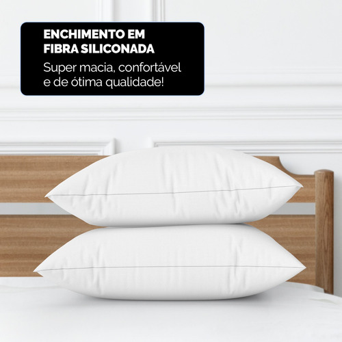Kit 5 Travesseiros 50x70 - Macio - Lavavél - Anti Alérgico