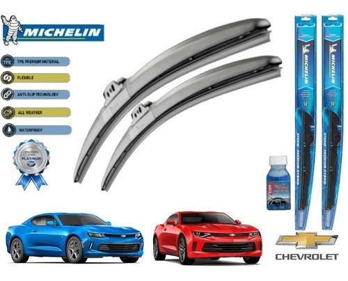 Par Plumas Limpiabrisas Chevrolet Camaro 2017 Michelin
