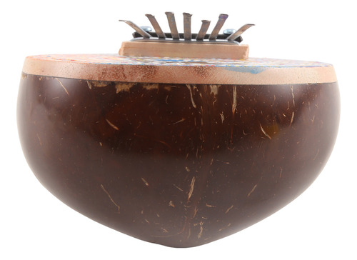 Kalimba Portátil De Cáscara De Coco Ajustable Con 7 Teclas