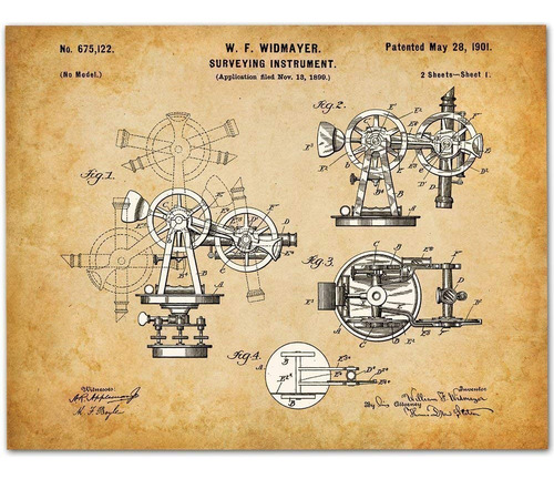 Patente De Instrumento De Topografía Genial Decoració...