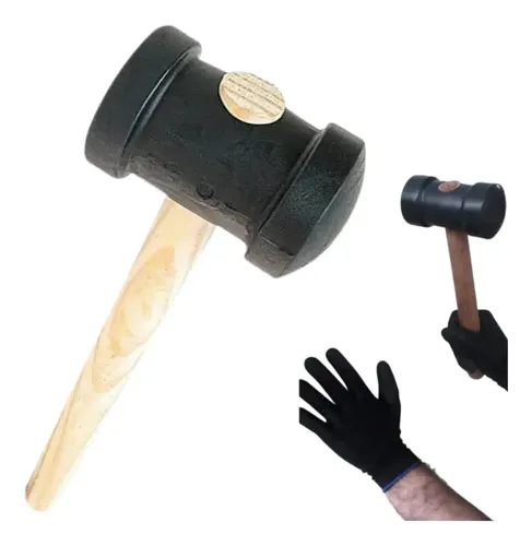 Martelo Marreta Borracha Preto 60mm (médio)